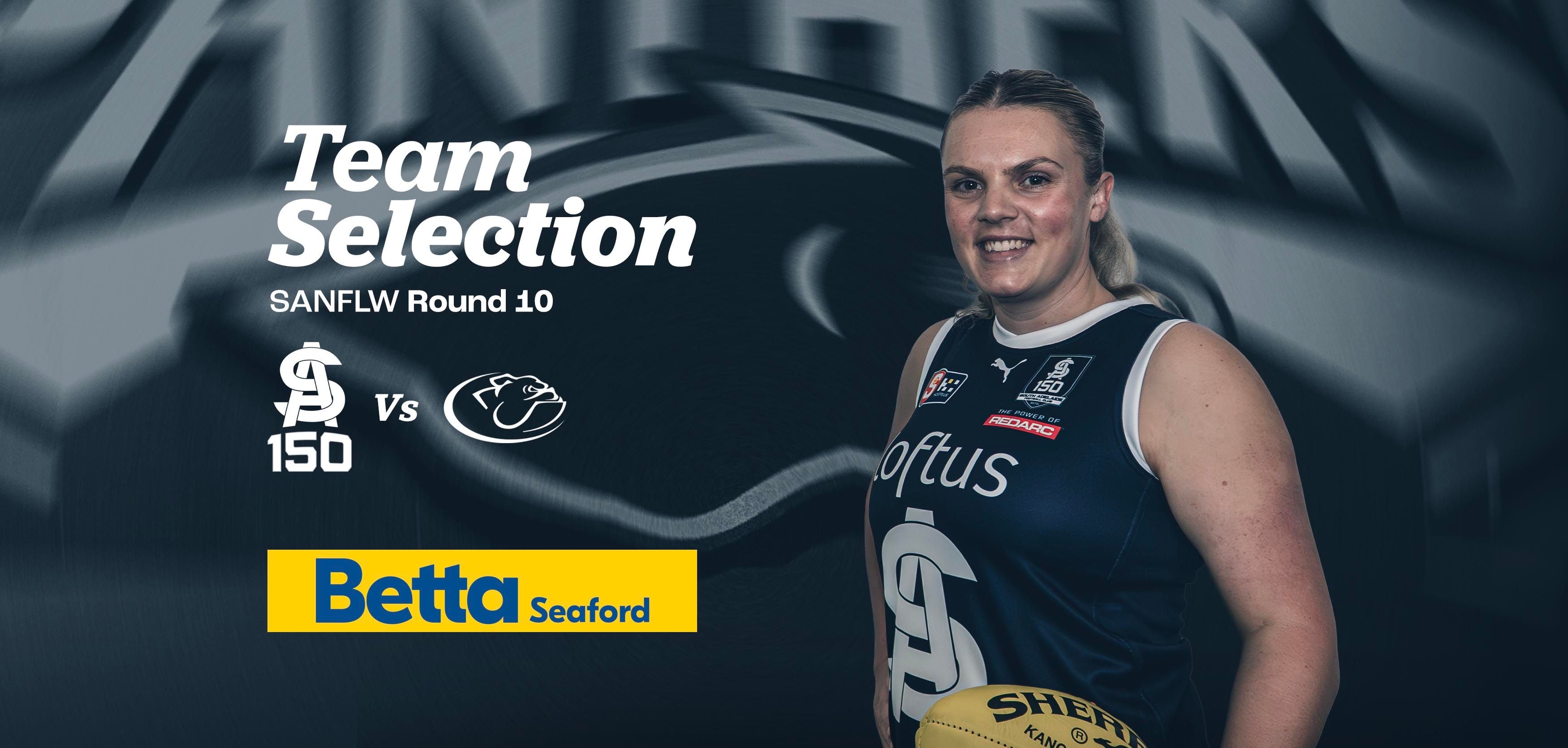 BETTA Team Selection: Round 10 SANFLW v Central District BETTA Team Selection: Round 10 SANFLW v Central District